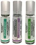 Best Essential Oil Roll On Gift Set, Lavender, Peppermint and Eucalyptus, 10 mL each by Sponix