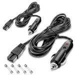 WFPOWER 3m DC Power Cable Cord for Car Cooler Box Mini Fridge Cigarette Power,9.8ft Extension Cord Mini Refrigerator 2 Pin Lead Cable Plug Wire for Car igloo Cooler Astroai Mobicool(2pcs)