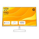 HP Series 5 27” Monitor | FHD IPS Display | 100 Hz Refresh Rate | 99% sRGB | 300 Nits Brightness | 1500:1 Contrast Ratio | Adjustable Tilt | Works with Chromebook | 2 HDMI 1.4, 1 VGA | White | 527sw