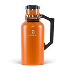 DrinkTanks Craft Growler, Passivated Stainless Steel Growlers for Beer, Leakproof and Vacuum Insulated Beverage Tumbler, Easy-to-Use Soda, Wine, or Coffee Tumbler with Handle, Moab, 64 Oz