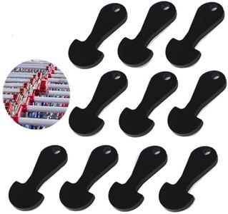WADY 10Pcs Shopping Trolley Release Key, Trolley Remover Keyring, Shopping Trolley Tokens Key -Shopping Trolley Token Coin Trolley Unlock Release Key for Meters, Change or Grocery Shopping Cart(Black)