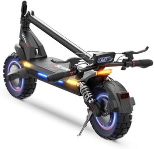 iScooter Dual Motor Electric Scooter for Adults 2000W, Max 80 KM Long Range & 61 KM/H Top Speed, 10'' Off Road Foldable E Scooter with Dual Suspension & Disc Brakes | APP Control & 360° Lighting