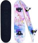 Skateboards 7 Layers Decks 31"x8" Pro Complete Skate Board Maple Wood for Beginners