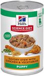 Hill's Science Diet Puppy Canned Dog Food, Savory Stew with Chicken & Vegetables 12 x 363 g Can