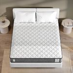 Springwel Essential Reversible 4 Inch Mattress | 15 Yrs Warranty | HR Foam | Medium Firm Quilted Mattress with Breathable & Anti Microbial Bamboo Charcoal Fabric Cover | Double Size (84X48X4) Inches