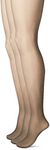 No Nonsense womens Control Top Pantyhose With Sheer Toe, Off Black, A