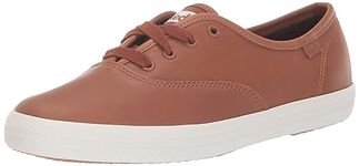 Keds Women's Champion Lace Up Sneaker, Cognac Premium Leather, 6 UK