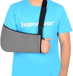 supregear Écharpe de Bras Immobilisateur D'épaule, Support de Coiffe des Rotateurs Léger Réglable pour Blessure À L'épaule, Support de Coude D'os Cassés Fracturés pour Bras Gauche/Droit, Femme Homme