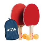 Stag 1 Star Table Tennis Play Set (2 Bats and 3 Balls) Height 25 Centimeters Beam Width 15cm