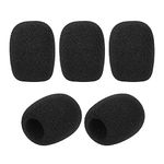 Careflection || Mini Microphone Windscreens Mic Foam Covers for Lapel Lavalier Headset Microphone Black, Pack of 5pcs (B Type)