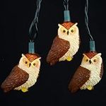 Kurt Adler 10-Light Brown Owl Light