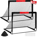 CATCHLUCK Football Goals for Kids Football Nets for the Garden Pop Up Football Goal Set Outdoor Goal Post with Carry Bag