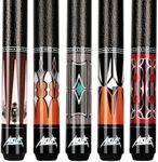 Aklot Pool Cues, 5-Pack 58" Maple Billiard Cue Stick, Pool Sticks for Adults - Perfect for Beginners Home Game Rooms, Bars & Billiard Halls, 18 19 20 21 oz Billiardqueue