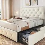 Yaheetech Queen Upholstered Bed Fra