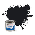 Humbrol Model Paint - AA0237 No 21 Black - Gloss - Tinlet No 1 (14ml), Enamel Paints for Models, Plastic, Metal, Wood, Glass, Ceramics and More, Enamel Touch Up Paint - Hobby Paint Tin for Craft Kits