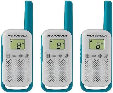 Motorola Talkabout T114TP White/Blue 16 Mile 2 Way Radio Three Pack