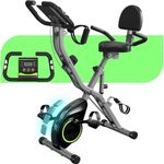 USLIM Exercise Bike, Foldable Stationary Bikes for Home, 5 IN 1 Indoor Workout Bike, with 16-Level Quiet Magnetic Resistance, 6.6 LBS Flywheel and 300LBS Capacity, 2025 Designed 817 X-bike