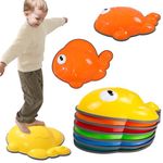 Kids Balance Stepping Stones 6pcs Balance Stepping Stones for Kids Anti-Skid Toddler Stepping Stones Whale Stones for Kids Exert Energy Indoor/Outdoor