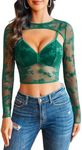 Avidlove Womens Lace Cami Top with Shrug Long Sleeve Bolero Shrug Two Pieces Clubwear Sets Going Out Shirts