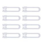 Sliding Cabinet Child Safety Locks-GRANDOTO U Slide Door Locking for Childproof Safe Latch & Baby Proofing Lock for Wardrobe,Cabinet,Kitchen,Bathroom,Drawer,Storage Doors Knobs & Handles(8Pack White)