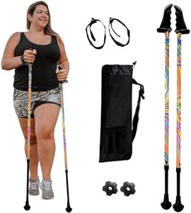 York Nordic Big and Tall Motivator Walking Poles for Balance and Rehab - 2 Pieces - Strong Push Button Locks, Detachable Rubber Feet, Travel Bag - for Heights 4' up to 7' feet and Weights up to 500lbs