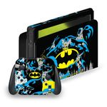 Head Case Designs Officially Licensed Batman DC Comics Classic Logos And Comic Book Vinyl Sticker Gaming Skin Decal Cover Compatible With Nintendo Switch OLED Bundle