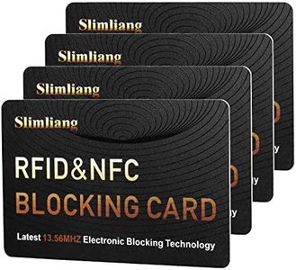 RFID Blocking Card, Fuss-Free Protection Entire Wallet & Purse Shield, Contactless NFC Bank Debit Credit Card Protector Blocker (4 pcs) Gold/4 Cards