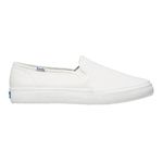 Keds Women's Double Decker Leather Sneaker, White, 9 M US