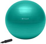 Gaiam Total Body Balance Ball Kit - Includes 65cm Anti-Burst Stability Exercise Yoga Ball, Air Pump, Workout Program