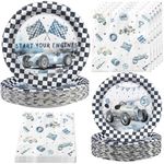 Race Car Birthday Party Decorations Racing Car Party Napkins and Plates Watercolor Race Car Birthday Party Favors Race Car Party Supplies