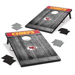 Wild Sports 2'x3' MDF Wood NFL Cornhole Set - Grey Wood Design - Convenient Carry Handles and 8 Premium Bean Bags - Great for Tailgate Parties!