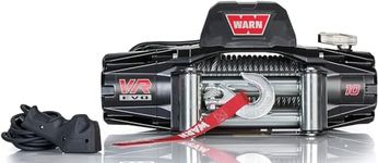 WARN 103252 VR EVO 10 Electric 12V DC Winch with Steel Cable Wire Rope: 3/8 inches Diameter x 90' Length, 5 Ton (10,000 lb) Pulling Capacity