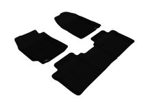 3D MAXpider Complete Set Custom Fit All-Weather Floor Mat for Select Toyota Camry Models - Kagu Rubber (Black)