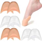 4 Pairs Silicone Gel Toe Protectors Ballet Silicone Toe Pads Ballet Pointe Pads High Heels Toe Cap Tip Protector with Breathable Holes