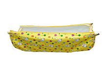 A to Z Hub Baby Hammock Ghodiyu/Khoyu Soft Cotton Cloth Swing Cradle Safety with Mosquito Net Cover with Zippe (Yellow)