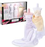 HARUMIKA 40441 Fashion Design for Kids-Craft Your Own Catwalk Looks with This Creative Kit-Double Torso Bridal Gown Set Includes Reusable Mannequins, Fabric and Accessories, Multicolour