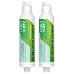 AQUA CREST Garden Hose Water Filter, Improve Plants Health, Greatly Reduces Chlorine, Odor, Calcium, Ideal for Organic Gardening, Farming and Pets, Pack of 2