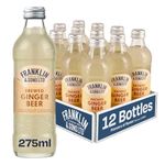 Franklin & Sons Brewed Ginger Beer | 12 x 275ml Bottle Case | Traditional recipes dating back to 1886 | All natural ingredients | Refreshing Ginger Zing | Sparkling Soft Drink | Premium Fizzy Drink |