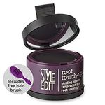 Root Touch Up Powder by Style Edit | Root Cover Up Hair Color for Gray Hair Coverage | Root Concealer for Black Hair | Mineral Infused Binding Hairline Powder | Free Brush Included – Mini Hair Brush