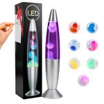 7 Colour Changing Lave Lamps, 13.5'' Liquid Motion Magma Lamp for Kids Adults Sensory Relaxing, Mood Night Light for Living Room Bedroom Office Decoration, Gift for Valentine's Day Holiday Birthday