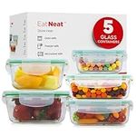 EatNeat Set of 5 Glass Food Storage