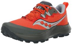 Saucony Men's Peregrine 14 Trail Running Shoe, Pepper/Bough, 7.5