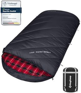 KingCamp Schlafsack 4 Jahreszeiten XXL Übergröße Baumwoll Flanell für Erwachsene Outdoor und Camping, Warm leicht,drinnen und draußen, (Schwarz)