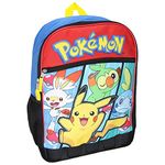 Bioworld Pokemon Sword and Shield Starters Molded Bottom 16" Backpack (Multicolored, One Size), Multicolored, One Size, Japanese