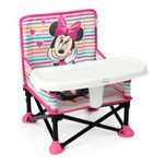 Bright Starts Disney Minnie Mouse Pop 'N Sit Portable Booster, Indoor/Outdoor Use, Floor Seat with Feeding Tray, 6 Mos - 3 Yrs