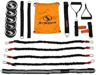 Stroops VITL Slastix Resistance Bands Set | All-in-One Full Body Workout System Bands, Handles, Foot Straps, Door Anchors, Agility Dots & Carry Bag for Home Fitness
