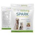 Pet Wellbeing Spark Daily Nutritional Greens Superfood for Dogs & Cats - Probiotics, Digestive Enzymes, Amino Acids, Antioxidants, Vitamin D, Spirulina & More - Vet-Formulated - 3.53 oz (100 g)