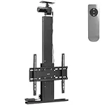 VIVO Motorized Drop Down Ceiling TV Mount for 32 to 55 inch Screens, Vertical Electric Television Bracket with Remote Control, Compact Design for Enclosures, Black, MOUNT-E-DN55