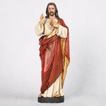 BC Catholic Sacred Heart of Jesus Statue, Catholic Figurine, Religious Gift, 14.75" H, Handmade by Buildclassic