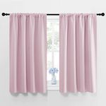 NICETOWN Thermal Insulated Blackout Panels - Girl's Room/Nursery Home Decor Rod Pocket Window Curtain Drapes (42 by 45-Inch, Baby Pink, 2 Pcs)